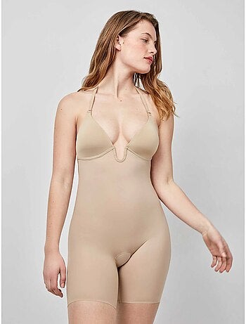 Body con pantaloni e scollatura estrema