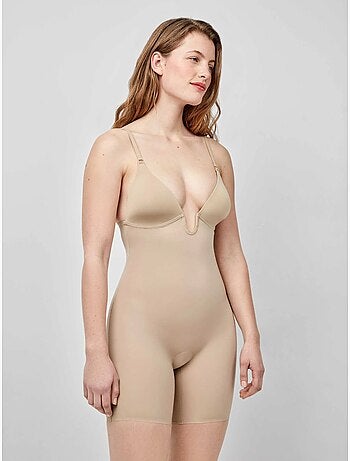 Body con pantaloni e scollatura estrema