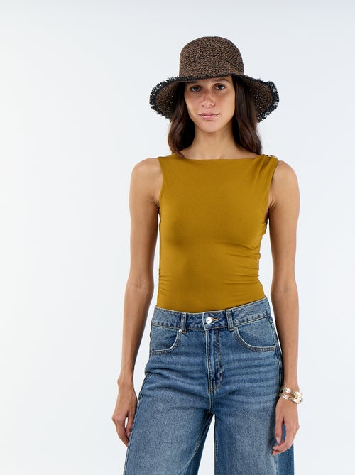 Body con scollatura profonda sulla schiena e gioiello dorato - Kiabi