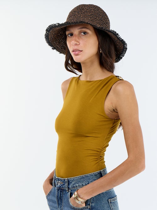 Body con scollatura profonda sulla schiena e gioiello dorato - Kiabi