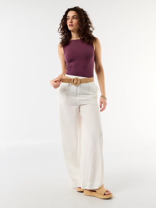 Body con scollatura profonda sulla schiena e gioiello dorato - Kiabi