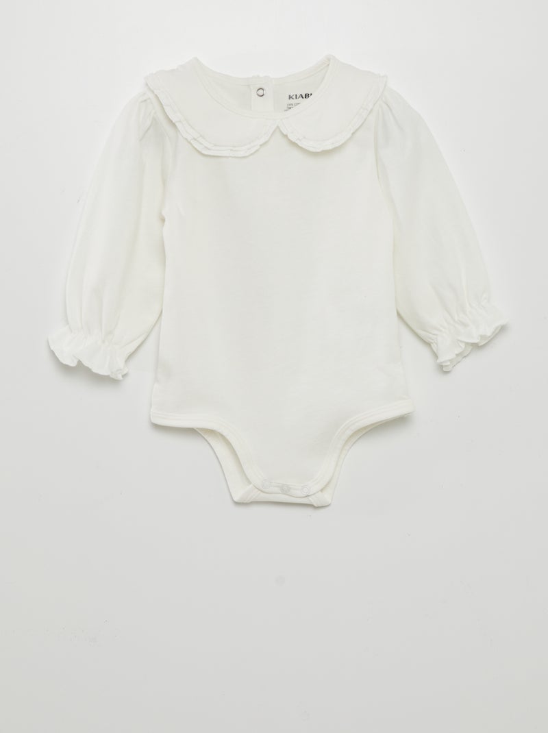 Body con scollo incrociato BIANCO - Kiabi