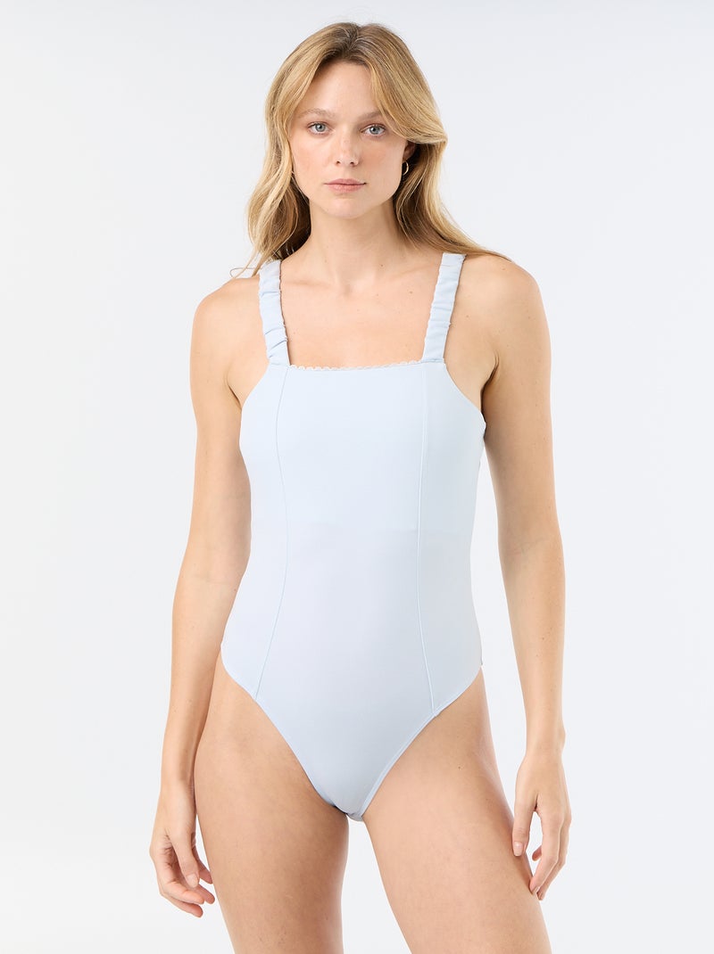 Body con spalline elasticizzate Blu - Kiabi