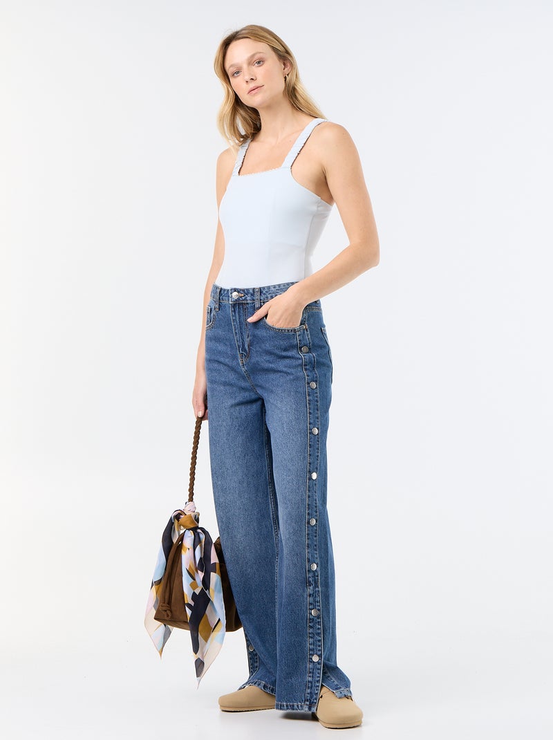Body con spalline elasticizzate Blu - Kiabi