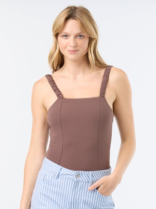 Body con spalline elasticizzate - Kiabi Body con spalline elasticizzate - Kiabi