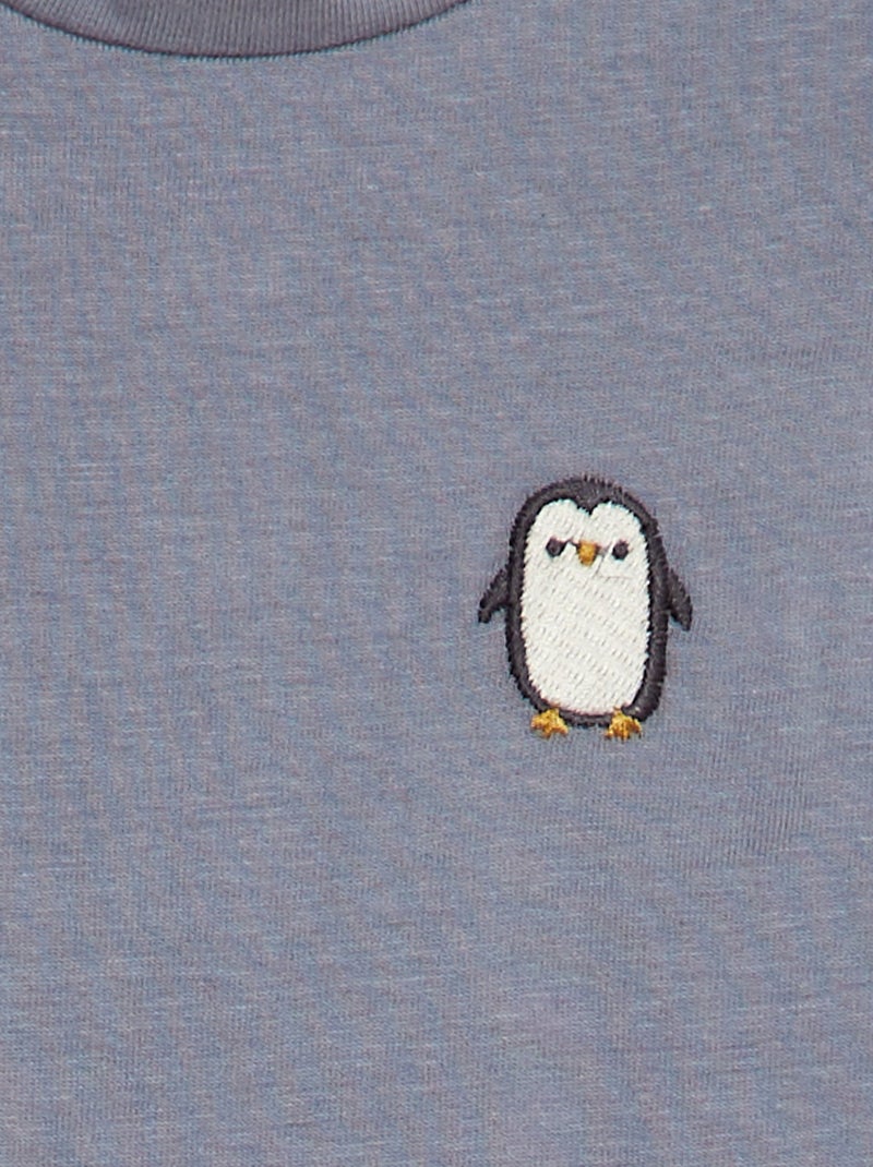 Body con stampa in rilievo BLU - Kiabi