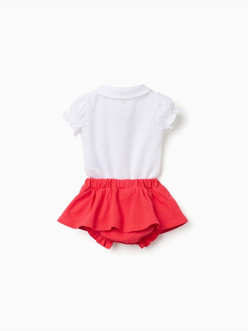 Body con stampa Minnie + gonna Rosso - Kiabi