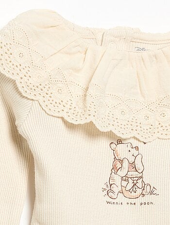 Body "Disney" con colletto ricamato