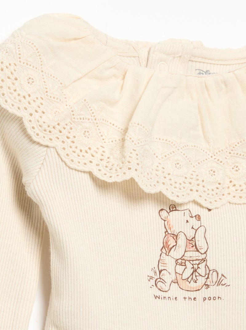 Body 'Disney' con colletto ricamato Bianco - Kiabi