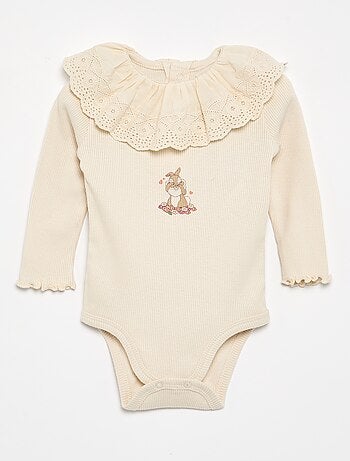Body "Disney" con colletto ricamato