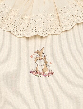Body "Disney" con colletto ricamato