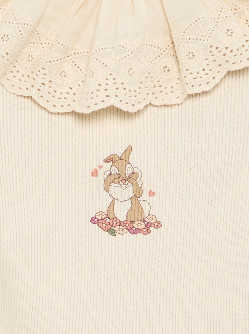 Body "Disney" con colletto ricamato Bianco - Kiabi