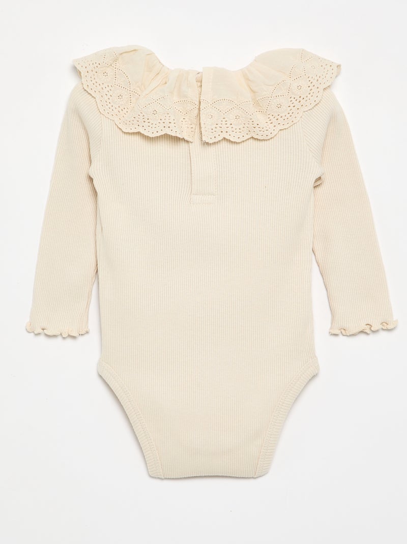 Body "Disney" con colletto ricamato Bianco - Kiabi