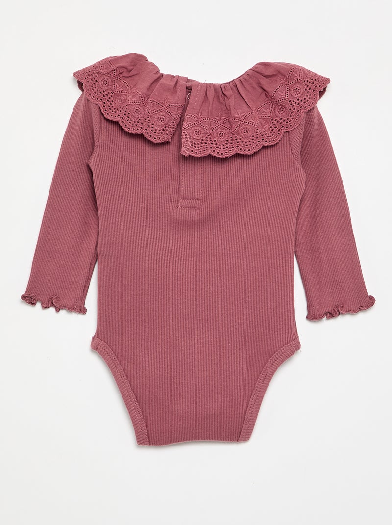 Body 'Disney' con colletto ricamato Rosa - Kiabi