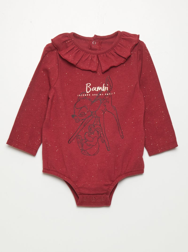 Body 'Disney' maniche lunghe ROSSO - Kiabi