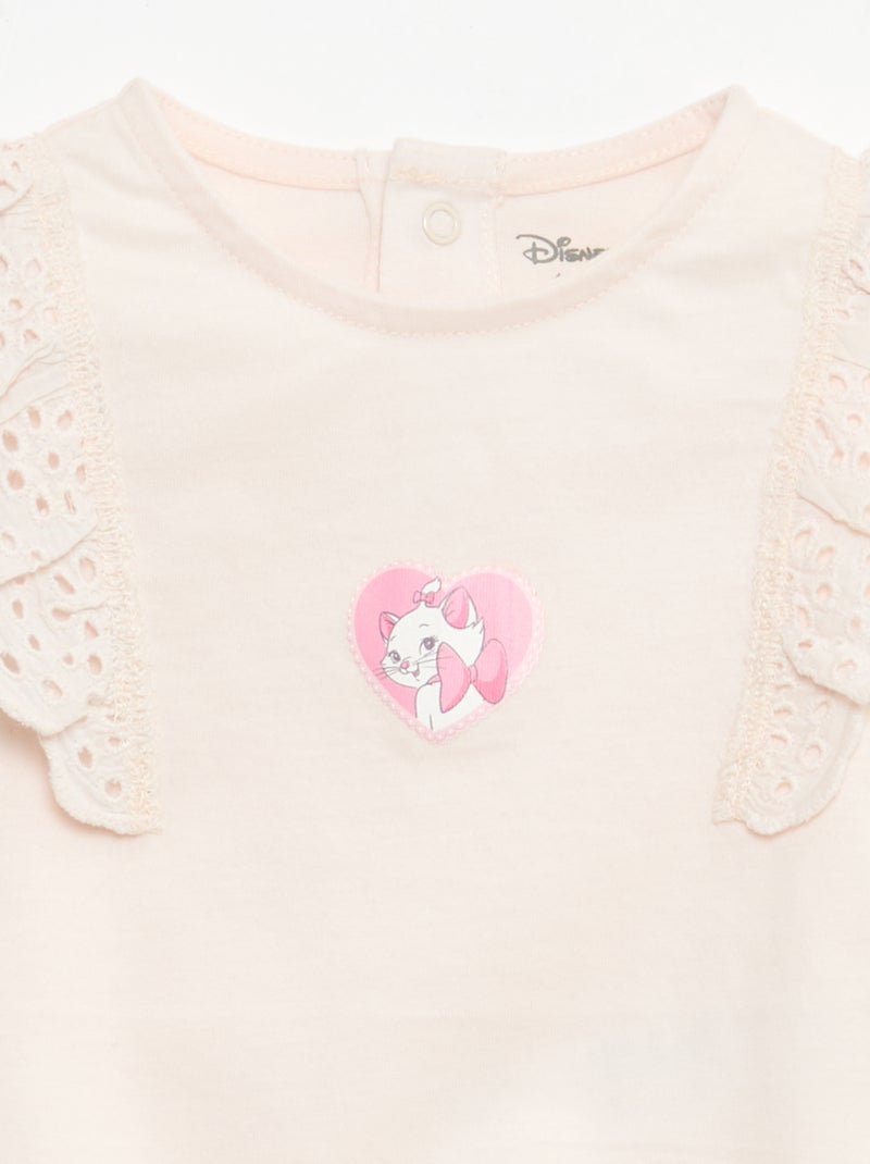 Body 'Disney' 'Marie' con ricami inglesi Rosa - Kiabi