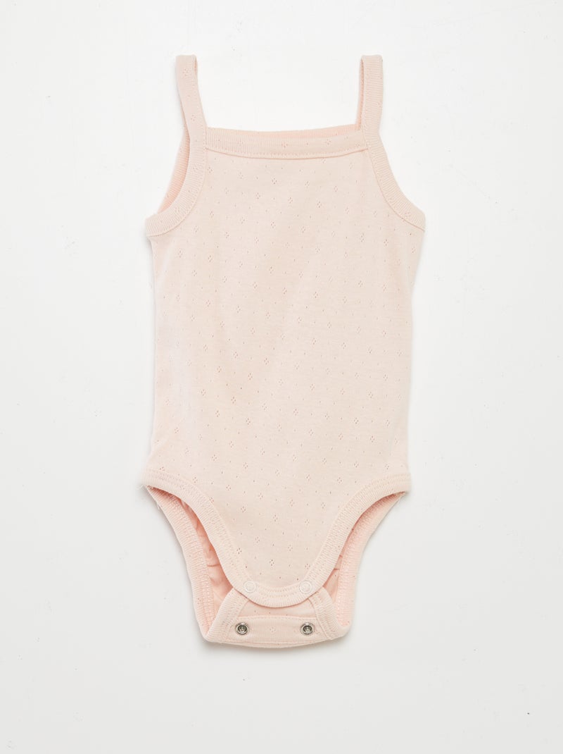 Body evolutivi con spalline - set da 3 ROSA - Kiabi