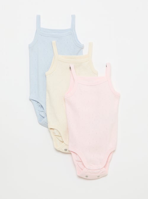 Body evolutivi con spalline - set da 3 - Kiabi