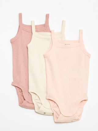 Body evolutivi con spalline - set da 3