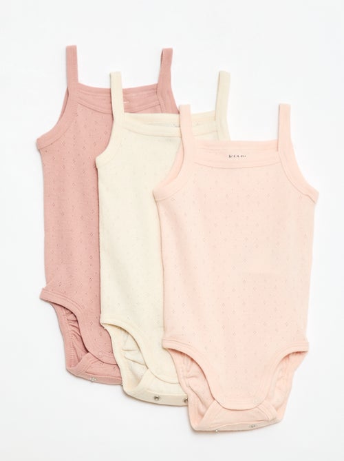 Body evolutivi con spalline - set da 3 - Kiabi
