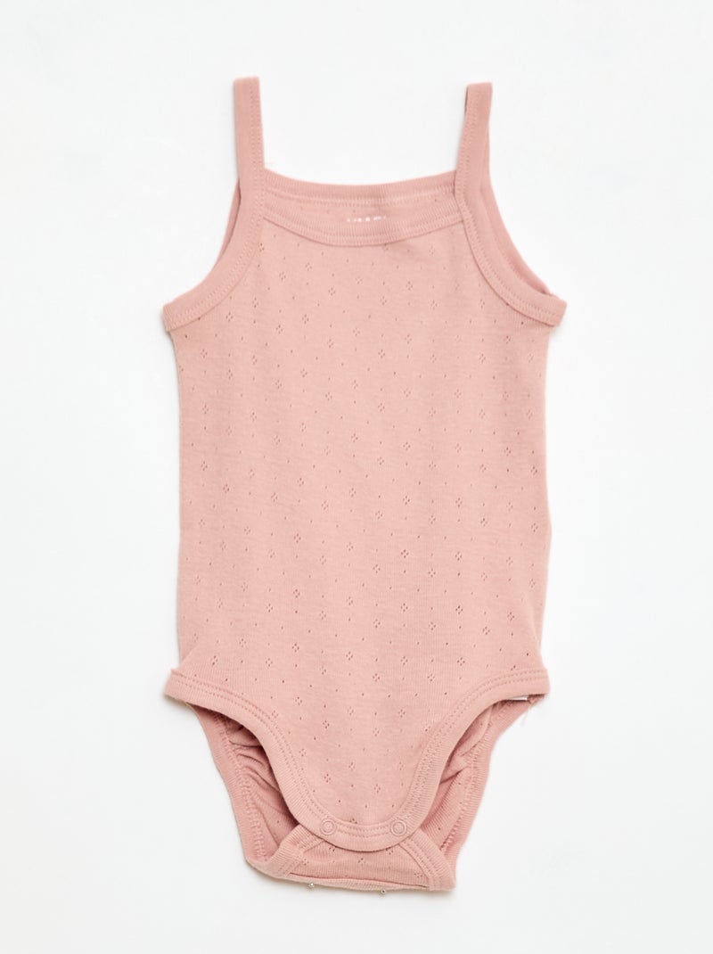 Body evolutivi con spalline - set da 3 Rosa - Kiabi