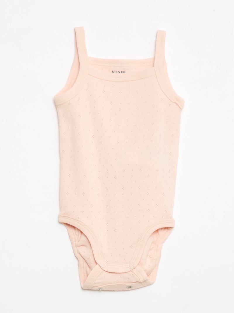 Body evolutivi con spalline - set da 3 Rosa - Kiabi