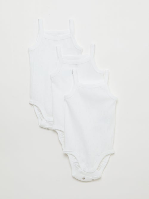 Body evolutivi con spalline - set di 3 - Kiabi