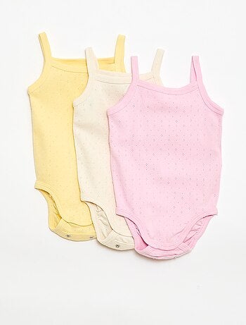 Body evolutivi con spalline - set di 3