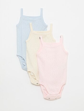 Body evolutivi con spalline - set di 3