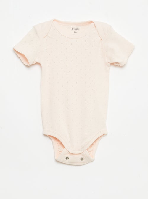 Body evolutivo in maglia tinta unita - Set da 3 - Kiabi