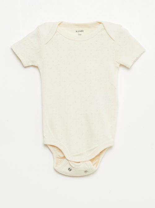 Body evolutivo in maglia tinta unita - Set da 3 - Kiabi