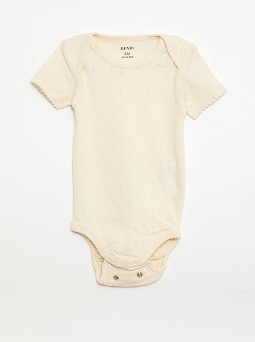 Body evolutivo in maglia tinta unita - Set da 3 - Kiabi