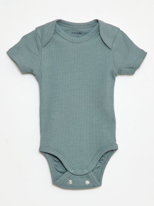 Body evolutivo in maglia tinta unita - Set da 3 - Kiabi