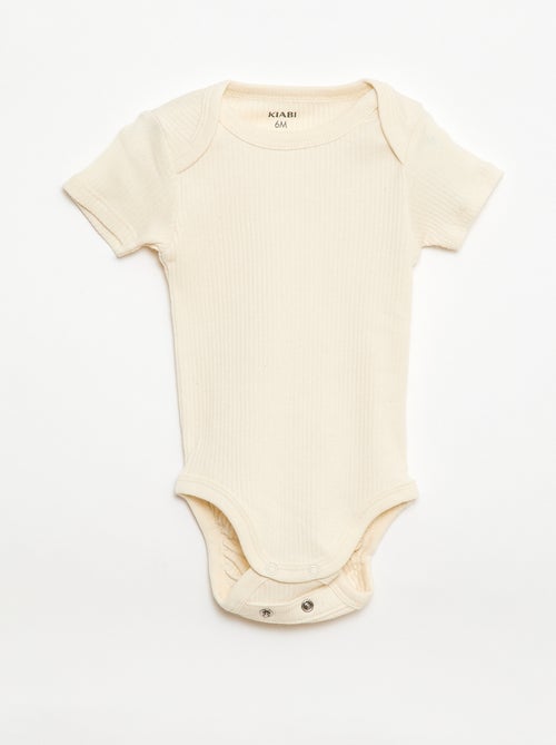 Body evolutivo in maglia tinta unita - Set da 3 - Kiabi