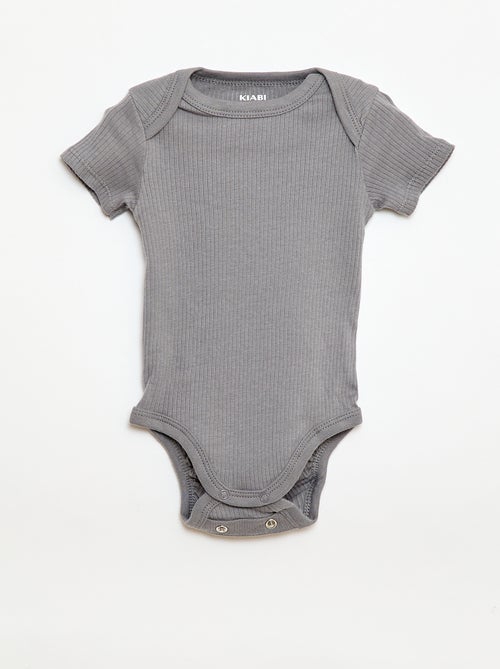 Body evolutivo in maglia tinta unita - Set da 3 - Kiabi