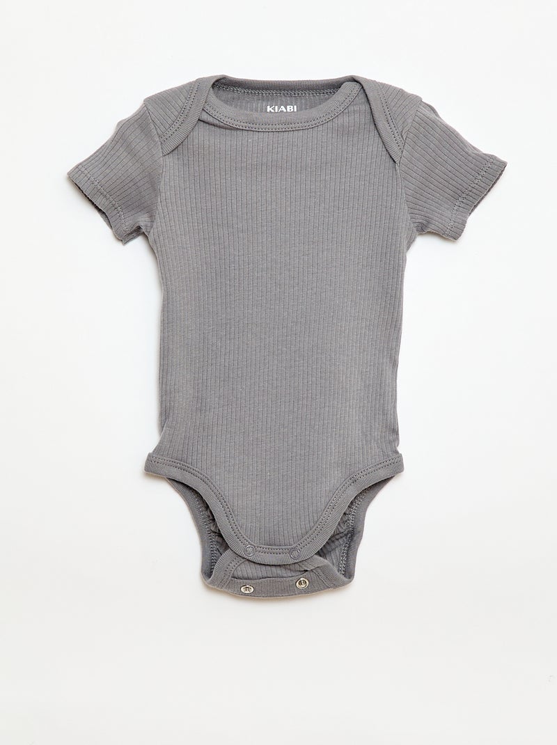 Body evolutivo in maglia tinta unita - Set da 3 Beige - Kiabi