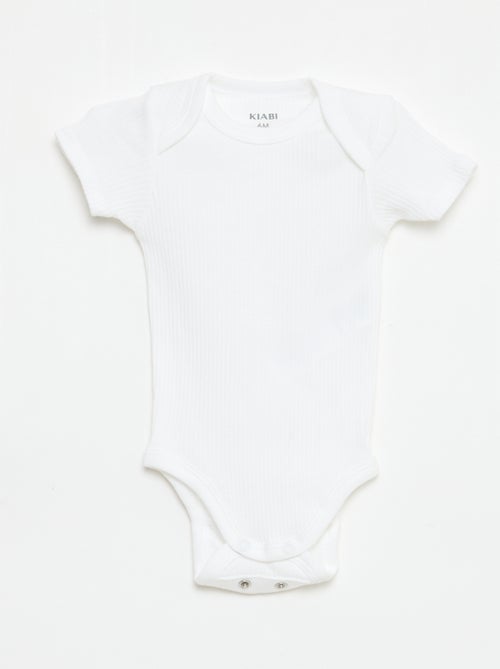 Body evolutivo in maglia tinta unita - Set da 3 - Kiabi