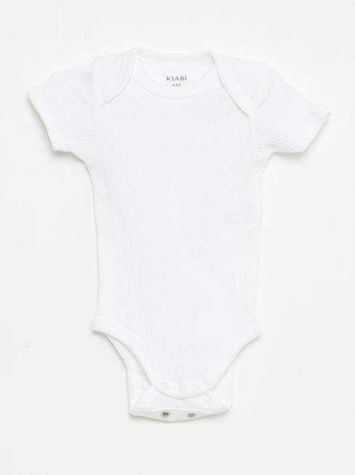 Body evolutivo in maglia tinta unita - Set da 3 - Kiabi