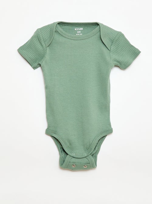 Body evolutivo in maglia tinta unita - Set da 3 - Kiabi