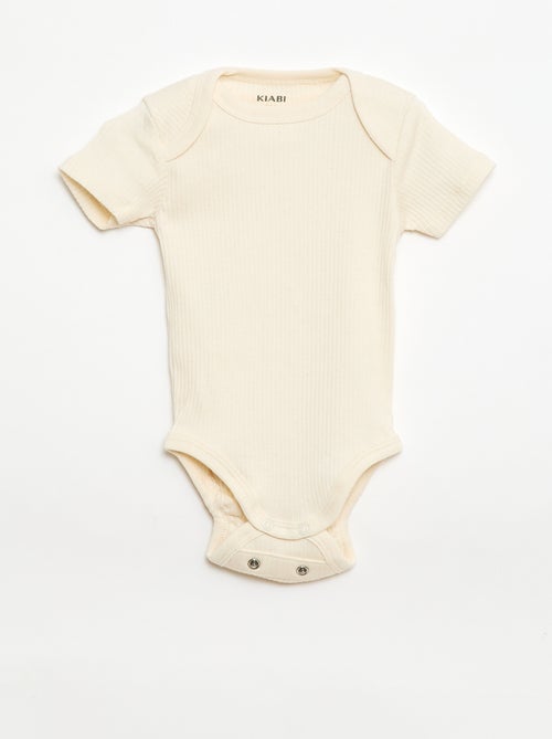 Body evolutivo in maglia tinta unita - Set da 3 - Kiabi