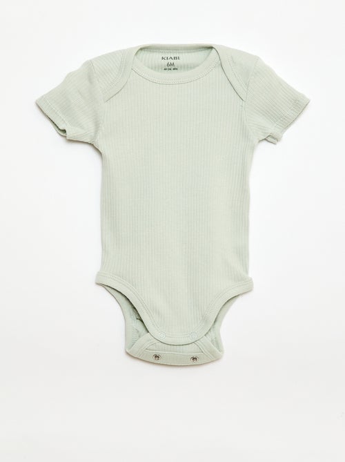 Body evolutivo in maglia tinta unita - Set da 3 - Kiabi