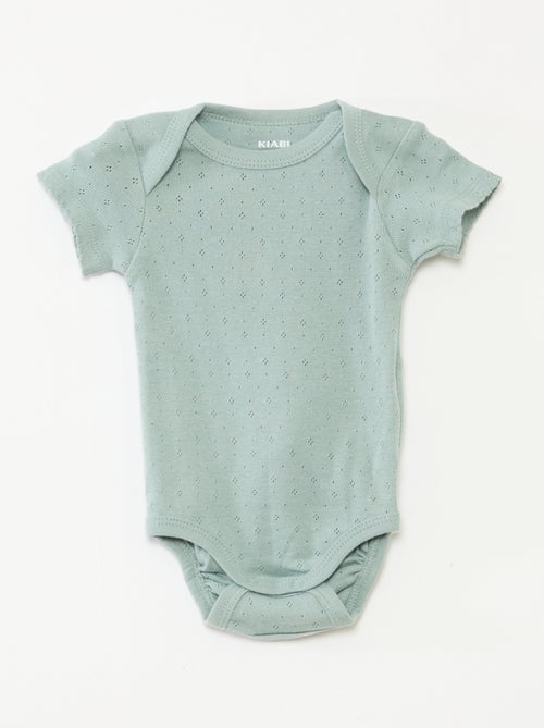 Body evolutivo in maglia tinta unita - Set da 3 - Kiabi