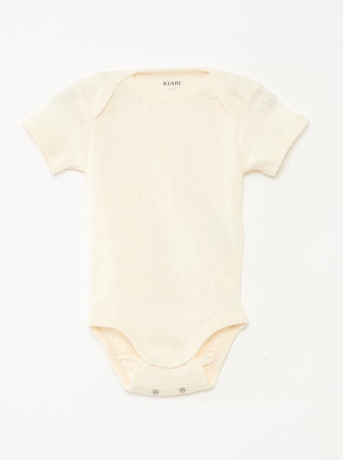 Body evolutivo in maglia tinta unita - Set da 3 - Kiabi