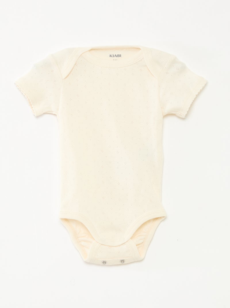 Body evolutivo in maglia tinta unita - Set da 3 Viola - Kiabi