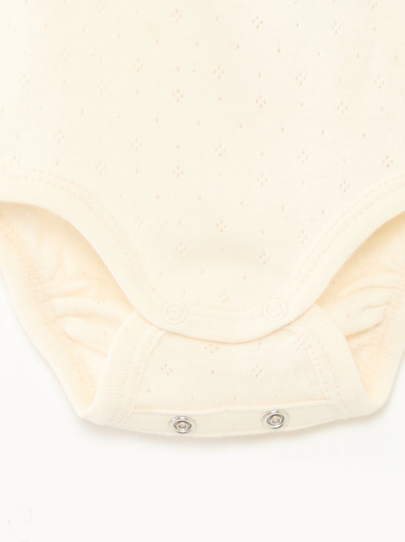 Body evolutivo in maglia tinta unita - Set da 3 Viola - Kiabi