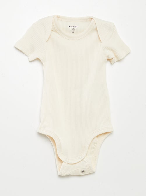 Body evolutivo in tessuto tinta unita - Set di 3 - Kiabi