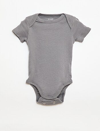 Body evolutivo in tessuto tinta unita - Set di 3