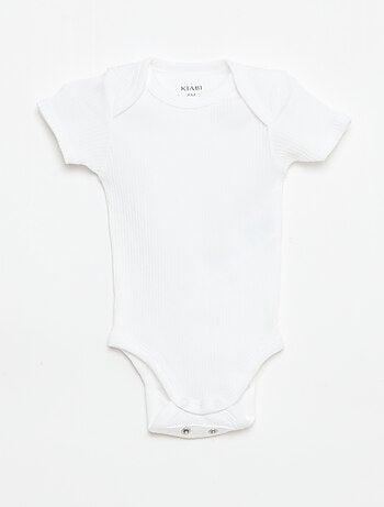 Body evolutivo in tessuto tinta unita - Set di 3