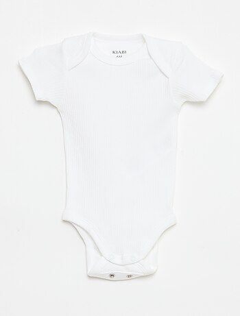 Body evolutivo in tessuto tinta unita - Set di 3