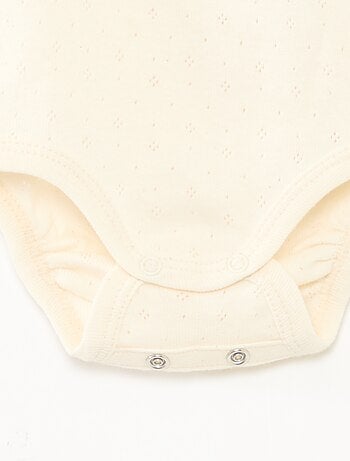 Body evolutivo in tessuto tinta unita - Set di 3